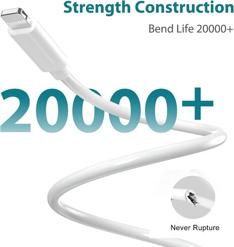 Marchpower USB C to Lightning Cable - MFi Certified iPhone 14 Fast Charger Cord 3/6/10ft Type C to Charging Cable Compatible with iPhone 14 13 12 Pro Max Mini 11 X XS XR 8 Plus -Gold in Saudi Arabia
