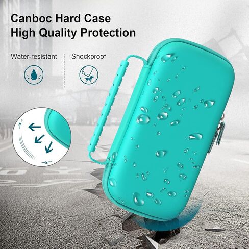 حقيبة حمل Canboc لصانع الملصقات بدون حبر NIIMBOT B21 B1، حقيبة تخزين طابعة ملصقات حرارية صغيرة محمولة تعمل بالبلوتوث تناسب ورق الملصقات، كابل، فيروزي (الجراب فقط) in Saudi Arabia
