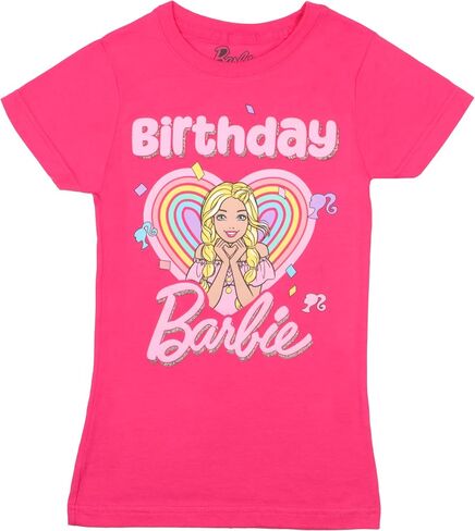 Barbie Girls Birthday Short Sleeve T-Shirt Short Sleeve Tee for Girls Birthday Parties in Saudi Arabia