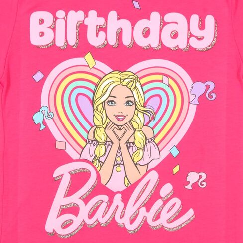 Barbie Girls Birthday Short Sleeve T-Shirt Short Sleeve Tee for Girls Birthday Parties in Saudi Arabia