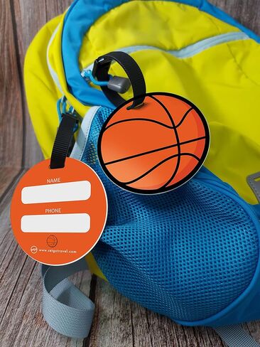 SetGo Sports Baseball Name Tag, ID Label for Gear Bag, Plastic Backpack Tag, Set of 2, Customized Tag – Great for Boys and Girls at School Kindergarten (Baseball) in Kuwait