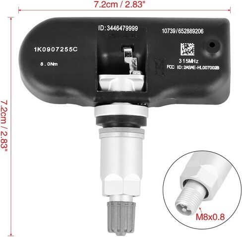 X AUTOHAUX 1K0907255C نظام مراقبة ضغط الإطارات الاستشعار مستشعر تساوي ضغط الإطارات 315MHz لأودي لفولكس واجن in Saudi Arabia