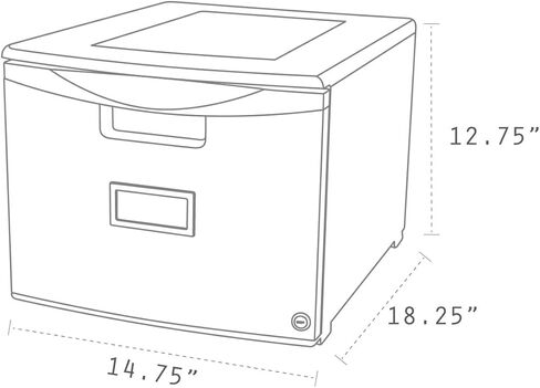 Storex Plastic One-Drawer File Cabinet – Locking Document Organizer for Home and Office, Black, 1-Pack (61265B01C) in Saudi Arabia