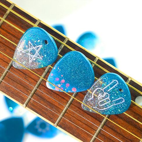 Resin Mold Silicone, CAYUDEN 3 Pack Guitar Pick Silicone Epoxy Resin Molds Creative Guitar Accessories Art Molds Guitar Pendant Silicone Epoxy Molds Non-Stick Casting Mould for Keychain, Kids, Gift in Kuwait