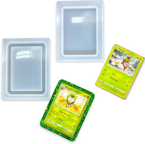 Neko Deco Craft Shop Version 2 Trading Card Gaming Console Shaker Resin Silicone Mold with 3-in-1 Corner Punch Shiny Glossy DIY Keychain Arts Crafts (TCSM-6) in Kuwait