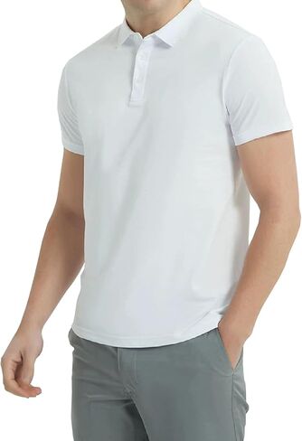 DAVID.ANN Mens Golf Shirt Quick Dry Short Sleeve Casual Workout Polo Shirts in Saudi Arabia
