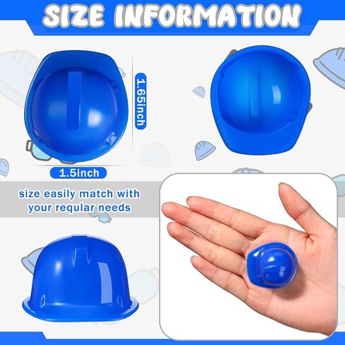 Sratte 25 Pcs Miniature Construction Hat Mini Construction Toy Doll Hats Plastic Miniature Bottle Topper Hats for Party in Saudi Arabia