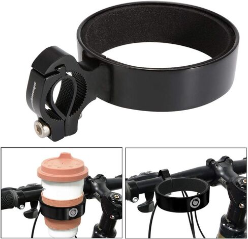 حامل أكواب مقود الدراجة، حامل مقود الدراجة، حامل أكواب القهوة والمشروبات، أسود مع حامل متعدد الاتجاهات للركاب ودراجة الطريق in Kuwait