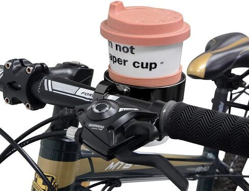 حامل أكواب مقود الدراجة، حامل مقود الدراجة، حامل أكواب القهوة والمشروبات، أسود مع حامل متعدد الاتجاهات للركاب ودراجة الطريق in Kuwait