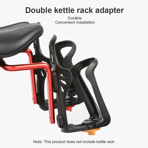 Saddle Water Bottle Cage Mount Adapter Aluminum Alloy Bicycle Bottle Cage Converter Bicycle Seat Post Double Water Bottle Holder Rack Cycling MTB Bike Accessories in Saudi Arabia