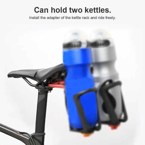 Saddle Water Bottle Cage Mount Adapter Aluminum Alloy Bicycle Bottle Cage Converter Bicycle Seat Post Double Water Bottle Holder Rack Cycling MTB Bike Accessories in Saudi Arabia