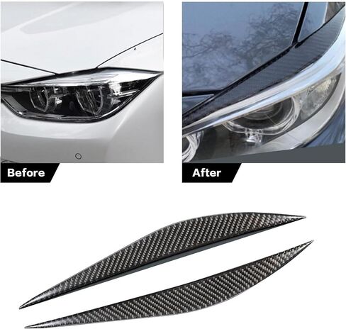 غطاء جفون أمامي من ألياف الكربون الحقيقية اليسرى واليمنى من GXARTS متوافق مع BMW F32 F33 F36 & F80 F82 F83 M3 M4 2012 2013 2014 2015 2016 2017 2018 2019 in Kuwait