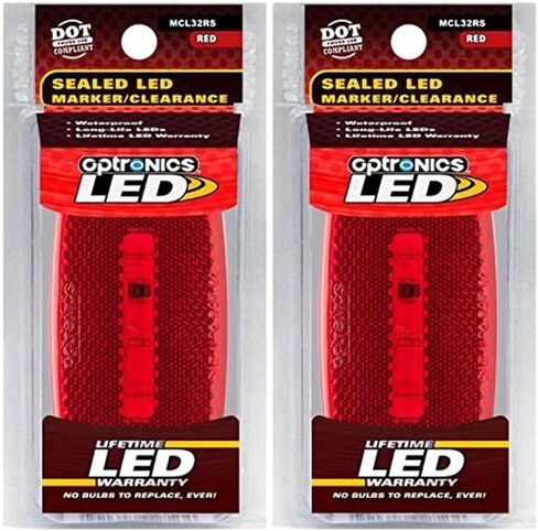 Optronics MCL32RS Surface Mount LED Marker Clearance Light with Reflex, Red in Saudi Arabia