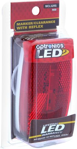 Optronics MCL32RS Surface Mount LED Marker Clearance Light with Reflex, Red in Saudi Arabia