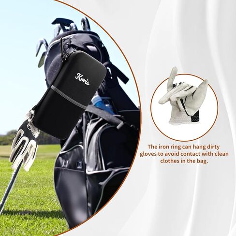 حافظة قفازات الجولف، حقيبة ملحقات جولف مقاومة للماء لتنظيم تخزين الجولف للقمصان، أداة تقسيم، علامات الكرة، الهاتف المحمول، سماعة بلوتوث، هدايا عيد ميلاد الجولف للنساء والرجال in Kuwait