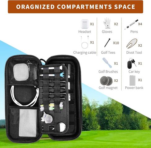 حافظة قفازات الجولف، حقيبة ملحقات جولف مقاومة للماء لتنظيم تخزين الجولف للقمصان، أداة تقسيم، علامات الكرة، الهاتف المحمول، سماعة بلوتوث، هدايا عيد ميلاد الجولف للنساء والرجال in Kuwait