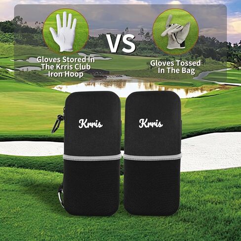 حافظة قفازات الجولف، حقيبة ملحقات جولف مقاومة للماء لتنظيم تخزين الجولف للقمصان، أداة تقسيم، علامات الكرة، الهاتف المحمول، سماعة بلوتوث، هدايا عيد ميلاد الجولف للنساء والرجال in Kuwait
