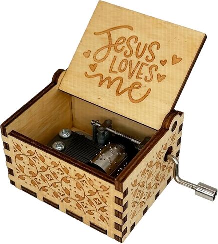 Youtang Jesus Loves Me Music Box, Wooden Musical Box for Christian,Musical Gifts for Christmas, Birthday,Mother's Day,Father's Day (EngravedJesus Loves Me) in Saudi Arabia