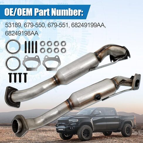 53189 679-550 679-551 محول حفاز مشعب جانبي لـ Ram 1500 2015-2018 لـ Ram 1500 Classic 2019-2022 3.6L in Kuwait