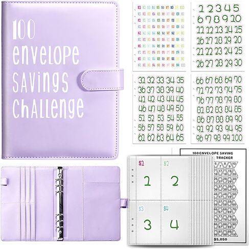 100 Envelopes Money Saving Challenge Savings Book with Cash Envelope, A5 Budget Binder Planning Booklet for Budget Planning and Saving Money Easily Save $5,050 (Green) in Saudi Arabia
