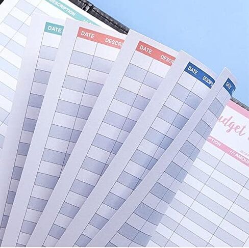 حافظة دفاتر ملاحظات من جلد البولي يوريثان مقاس A6، حافظة ميزانية مع 12 ظرفًا نقديًا، نظام ظرف نقدي، مدير دفاتر النقدية، حافظة توفير مع نظام ظرف، توفير المال in Kuwait