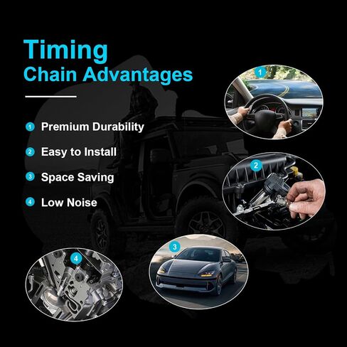 SUSUCAR 24321-2E000 مجموعة أدوات سلسلة التوقيت مع VVT Gear 243502E001 + 243702E000 يناسب كيا سول لشركة هيونداي إلنترا 2.0L 1.8L L4 أجزاء ما بعد البيع للمحرك in Saudi Arabia