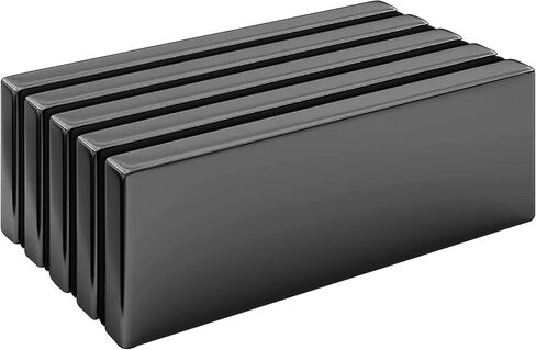 Realth Magnets Bar Neodymium with Epoxy Coating Black Permanent Rare Earth Magnetic for Fridge Science Craft 2 Pack(MC602B) in Saudi Arabia