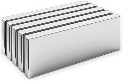 Realth Magnets Bar Neodymium with Epoxy Coating Black Permanent Rare Earth Magnetic for Fridge Science Craft 2 Pack(MC602B) in Saudi Arabia