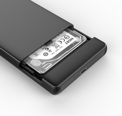 SNANSHI 2.5 inch Hard Drive Enclosure - USB C External Hard Drive Enclosure for 2.5" SATA SSD HDD SATA to USB C Adapter SSD Enclosure USB 3.1 Gen 2 Support UASP SATA III in Kuwait