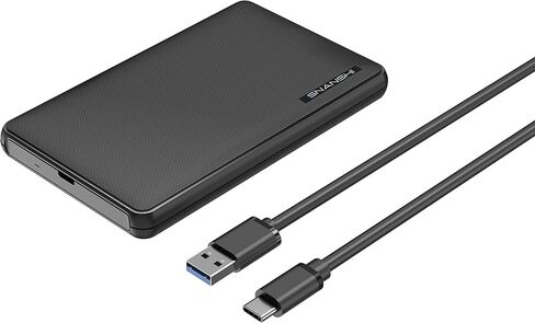 SNANSHI 2.5 inch Hard Drive Enclosure - USB C External Hard Drive Enclosure for 2.5" SATA SSD HDD SATA to USB C Adapter SSD Enclosure USB 3.1 Gen 2 Support UASP SATA III in Kuwait