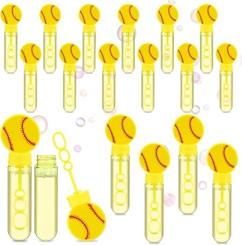16 Pcs Baseball Bubble Wands Party Favors Baseball Gifts Birthday Bubble Wand Bulk Baseball Party Decorations Baseball Theme Birthday Party Supplies for Outdoor in Saudi Arabia