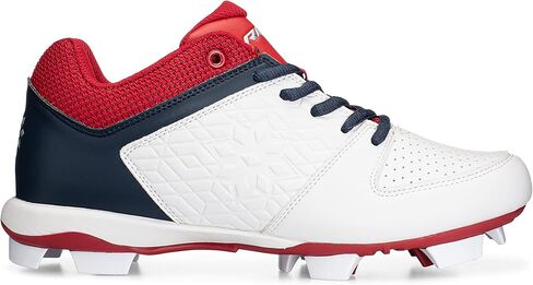 حذاء RIP-IT النسائي ذو الكرة اللينة الماسية - مقاس 6 - أحمر/أبيض/كحلي in Kuwait