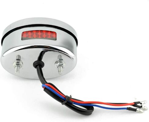 Mini LED Oval-Shaped Tail Light Cat Eye Rear Brake Light Stop Light For Motorcycle Bike bicycle Customs (Black) in Saudi Arabia