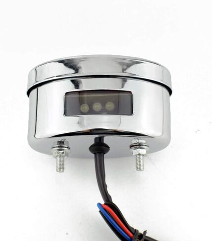 Mini LED Oval-Shaped Tail Light Cat Eye Rear Brake Light Stop Light For Motorcycle Bike bicycle Customs (Black) in Saudi Arabia