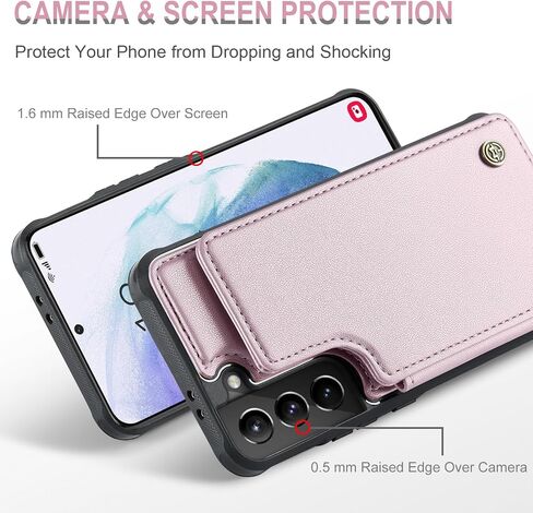 for Samsung Galaxy S21 Plus Case with Card Holder, for Samsung S21 Plus Wallet Case for Women Men with RFID Blocking, Durable Kickstand Shockproof Case for Galaxy S21 Plus 5G, Purple in Saudi Arabia