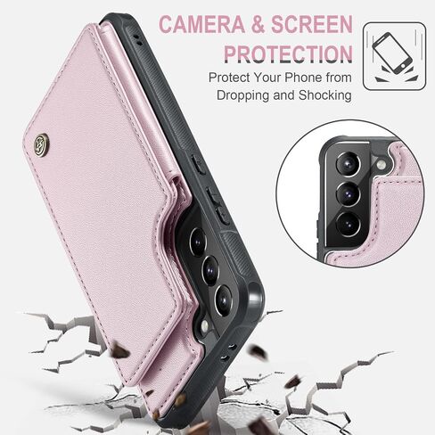 for Samsung Galaxy S21 Plus Case with Card Holder, for Samsung S21 Plus Wallet Case for Women Men with RFID Blocking, Durable Kickstand Shockproof Case for Galaxy S21 Plus 5G, Purple in Saudi Arabia