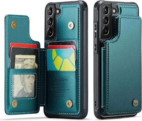 حافظة لهاتف سامسونج جالاكسي S21 بلس مع حامل بطاقات، حافظة محفظة لهاتف سامسونج S21 بلس للنساء والرجال مع خاصية حجب RFID، حافظة متينة مضادة للصدمات لهاتف جالاكسي S21 بلس 5G، أرجواني in Kuwait