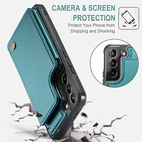 حافظة لهاتف سامسونج جالاكسي S21 بلس مع حامل بطاقات، حافظة محفظة لهاتف سامسونج S21 بلس للنساء والرجال مع خاصية حجب RFID، حافظة متينة مضادة للصدمات لهاتف جالاكسي S21 بلس 5G، أرجواني in Kuwait