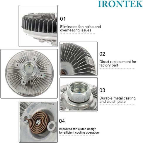 قابض مروحة تبريد المحرك IRONTEK يناسب FORD 2006-2010 EXPLORER، 2007-2010 EXPLORER SPORT TRAC، 2006-2010 لقابض مروحة المبرد MERCURY MOUNTAINEER 7L2Z8A616A in Saudi Arabia