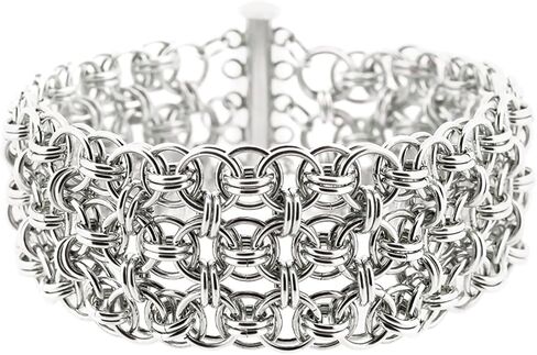 Weave Got Maille Helm Chain Maille Bracelet Kit, Silver Cuff in Saudi Arabia