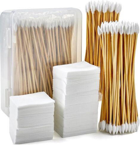 BABONIE Gun Cleaning Supplies in Storage Box - 600PCS Gun Cleaning Patches and 200PCS Double Ended Gun Cleaning Swabs, 6" Long Cotton Swabs, Lint Free Gun Cleaning Cloth Fit Most Caliber Firearms… in Saudi Arabia