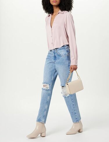 The Drop Women's Harlow Silky Cropped Blouse in Saudi Arabia