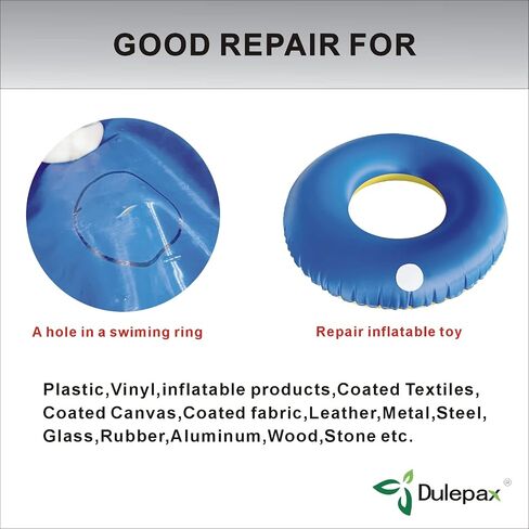 شريط إصلاح مقاوم للماء من Dulepax، 3 × 16.4 قدم، أبيض، أشرطة لاصقة للخيمة، مظلة RV، إصلاح قماش القنب إلخ. in Saudi Arabia