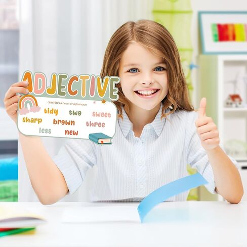 Sherr 26 Pcs Parts of Speech Posters Set Boho Grammar Bulletin Board Classroom Educational Language Arts Poster for Student Elementary Middle School Classroom Wall Board Decor Supplies in Saudi Arabia