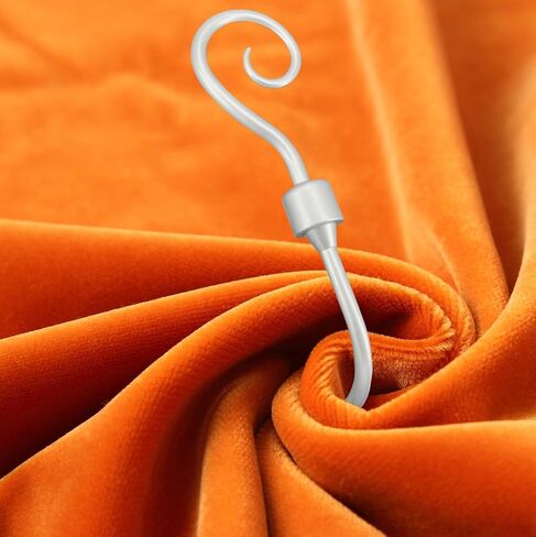 CasaARNO Curtain Holdbacks Scroll Hooks Metal Curtain Swag Hooks Heavy Duty Window Drapery Tiebacks, Set of 2, Black in Kuwait