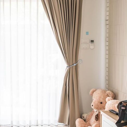 CasaARNO Curtain Holdbacks Scroll Hooks Metal Curtain Swag Hooks Heavy Duty Window Drapery Tiebacks, Set of 2, Black in Kuwait