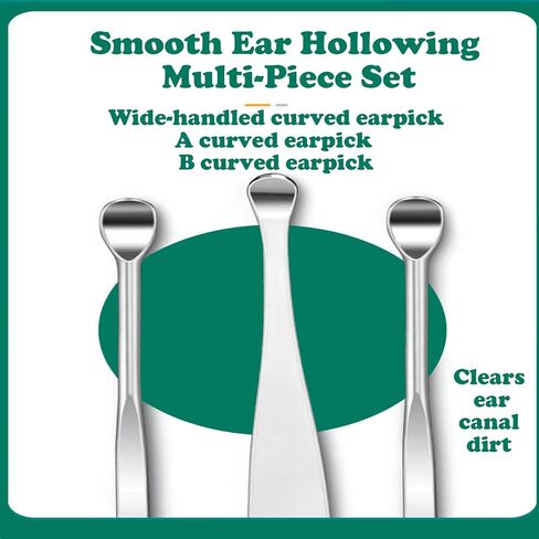 مجموعة أدوات تنظيف شمع الأذن الزنبركية لإزالة شمع الأذن من Soottaci، منظف احترافي للأذن، أداة تنظيف تدليك الأذن الحلزونية 360 درجة من الفولاذ المقاوم للصدأ مع صندوق تخزين وفرشاة تنظيف (13 قطعة) in Kuwait