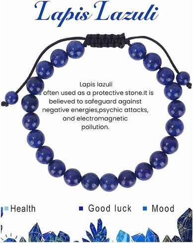 SONNYX 8mm Natural Stone Bracelet for Women Men Healing Crystal Bracelets Semi-Precious Gemstone Beaded Bracelets in Saudi Arabia