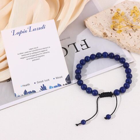 SONNYX 8mm Natural Stone Bracelet for Women Men Healing Crystal Bracelets Semi-Precious Gemstone Beaded Bracelets in Saudi Arabia
