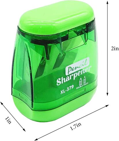 Alpurple 36 PCS Double Holes Manual Pencil Sharpener-Handheld Plastic Crayon Sharpener with Lid for School, Office and Home Supplies in Saudi Arabia